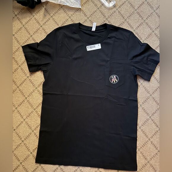 Barstool black short sleeved T-shirt with Maryland Flag pattern logo NWT L - Picture 1 of 6
